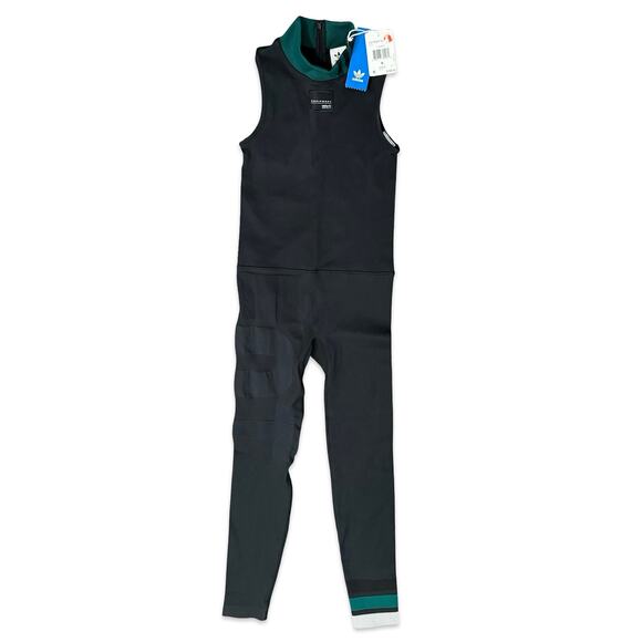 Adidas EQT Equipment Black Bodysuit Ribbed Stretch One Piece size XS NEW Tags - Picture 1 of 15